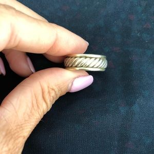 David Yurman classic cable ring. Gold and silver.